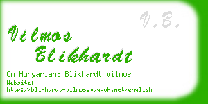 vilmos blikhardt business card